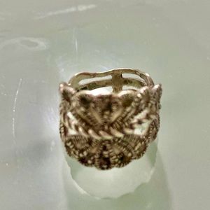 Sterling steel silver ring